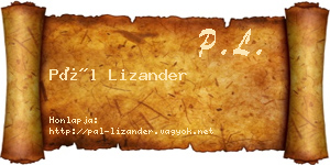 Pál Lizander névjegykártya